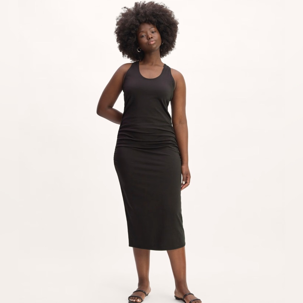 Everlane Black Midi Tank Dress